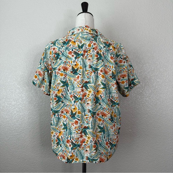 Duluth Trading Organic Cotton Blend Floral Button Down Women’s Shirt, Sz Medium - Picture 6 of 12
